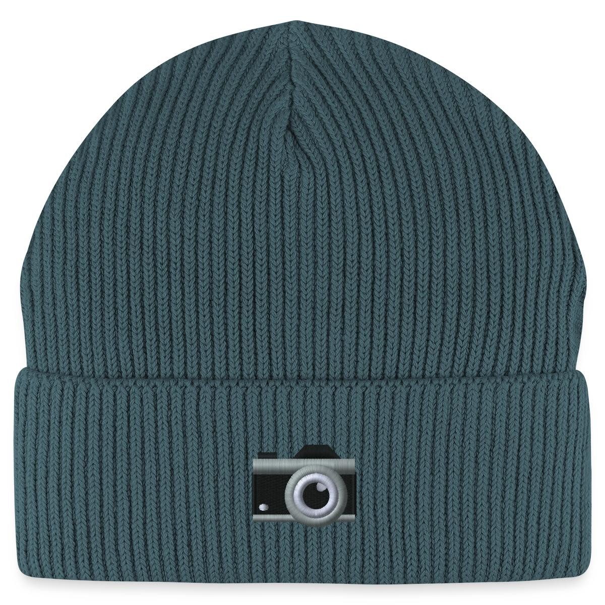 Beanie Stickerei Kamera Fisherman Beanie Bio Mütze