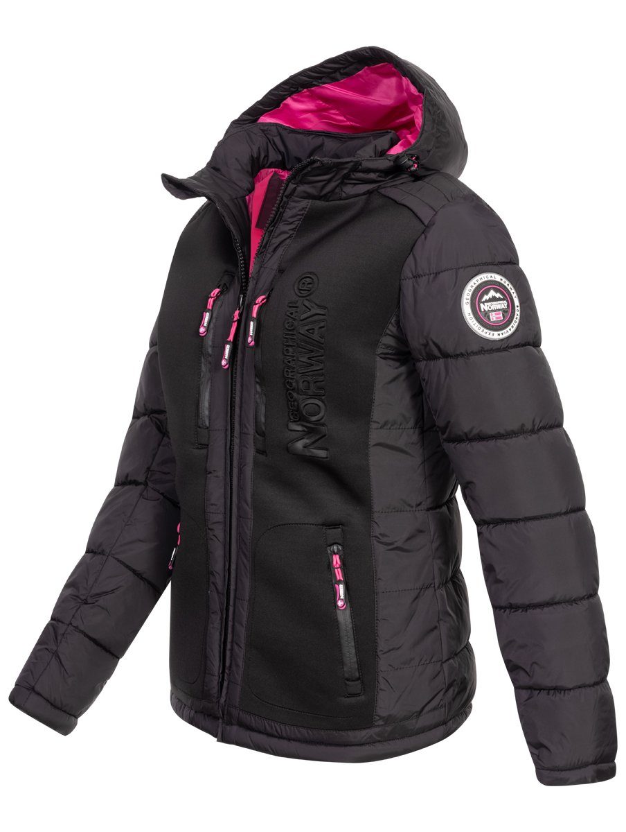 Geographical Norway Steppjacke Geographical Norway Damen Winter Jacke Steppjacke Parka Geteppt Winterjacke