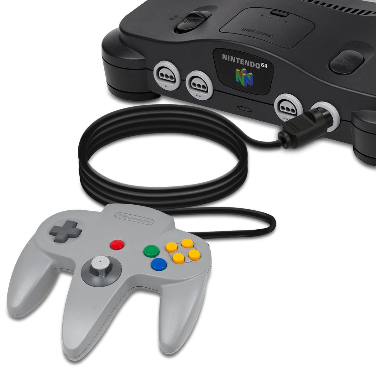 kwmobile 2x Verlängerungskabel für Nintendo 64 Controller Verlängerungskabel, (23.14 cm), 180 cm lang - Nintendo 64 Controller Kabel
