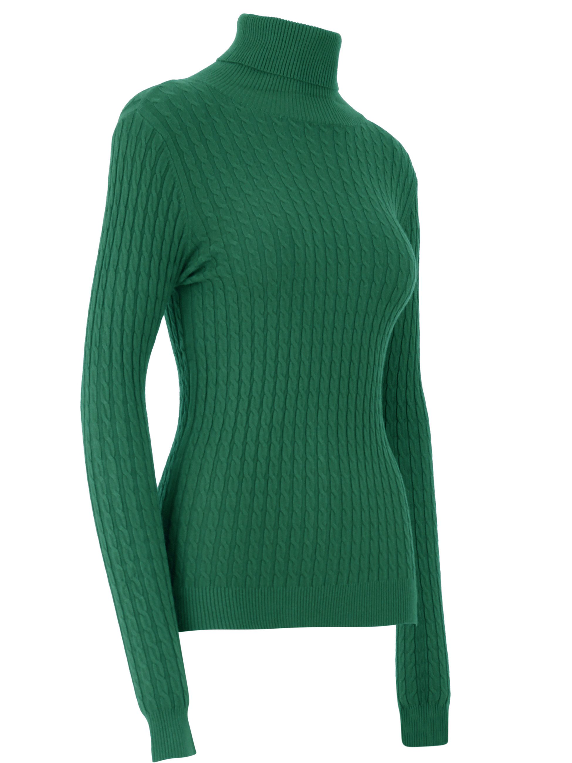 YC Fashion & Style Rollkragenpullover One Size, Zopfmuster, verschiedene Fa günstig online kaufen
