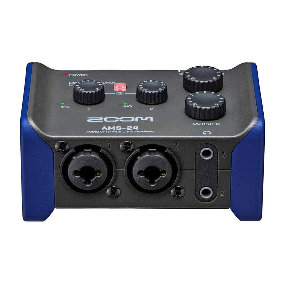Zoom Audio Zoom AMS-24 Audio-Interface Digitales Aufnahmegerät (Audio-Interface mit 2 Eingängen und 4 Ausgängen)