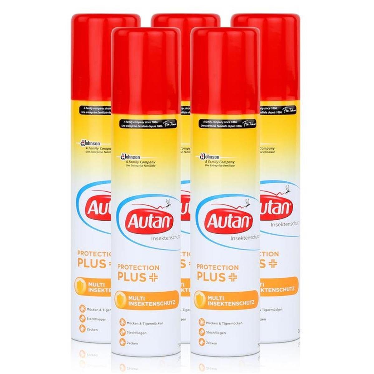 Multi Insektenschutz Autan Pack) Spray 100ml Protection Plus Insektenspray (5er Autan