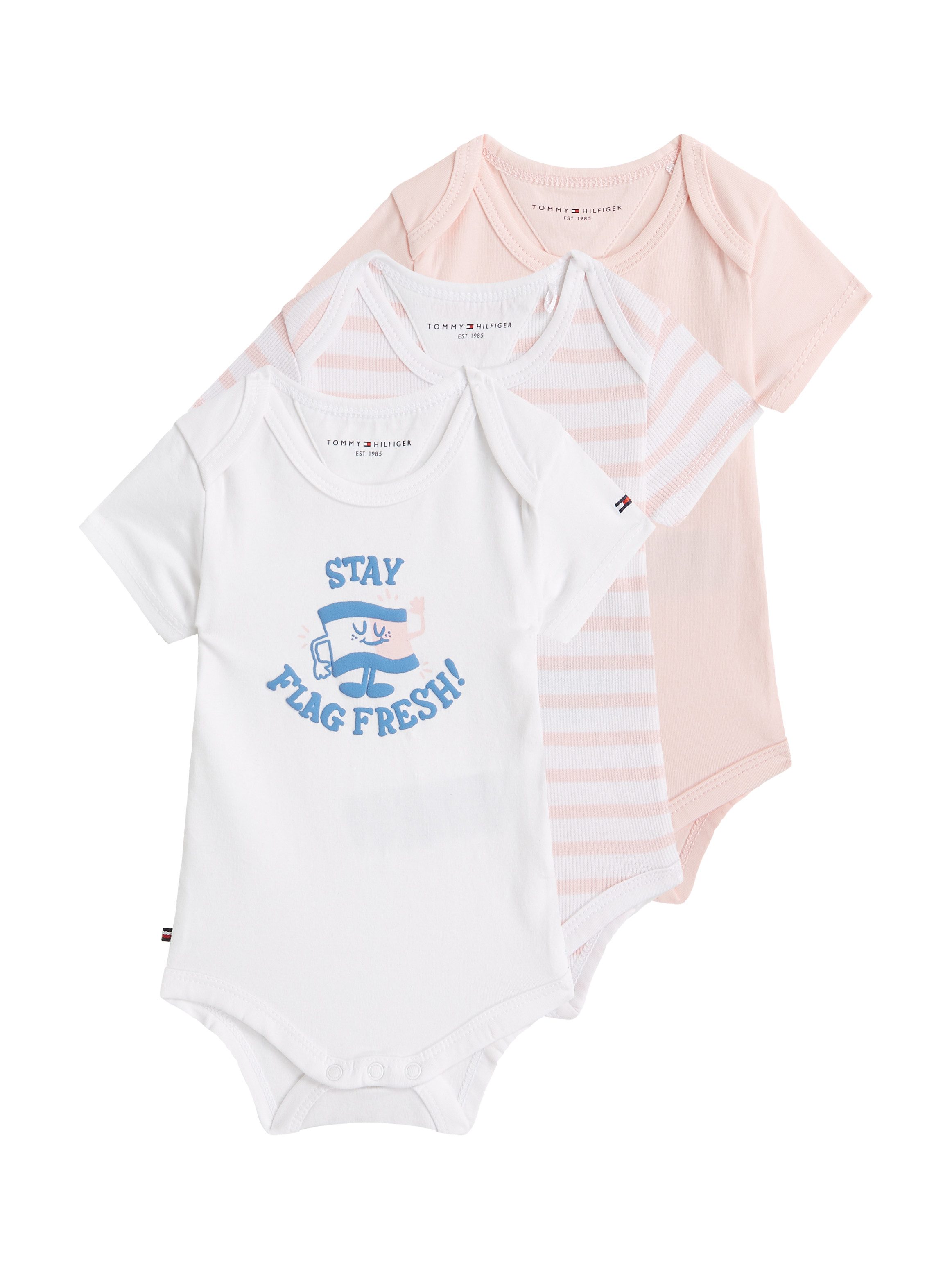 Tommy Hilfiger Kurzarmbody 3 PACK BODY SS GIFTBOX (Packung, 3-tlg., 3er) aus weicher Baumwollmischung