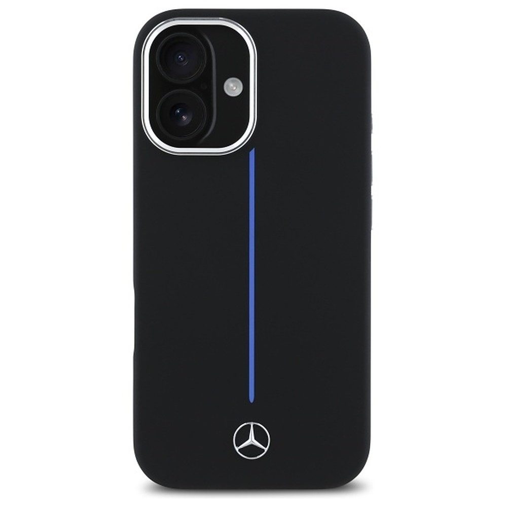 Mercedes Silikon Handyhülle Schutzhülle Rückschale, gebrauchsfertig, (Spar-Set, 1-tlg., 6,1 Zoll matt), MagSafe, Soft-Touch, Mikrofaser, Metallknöpfe