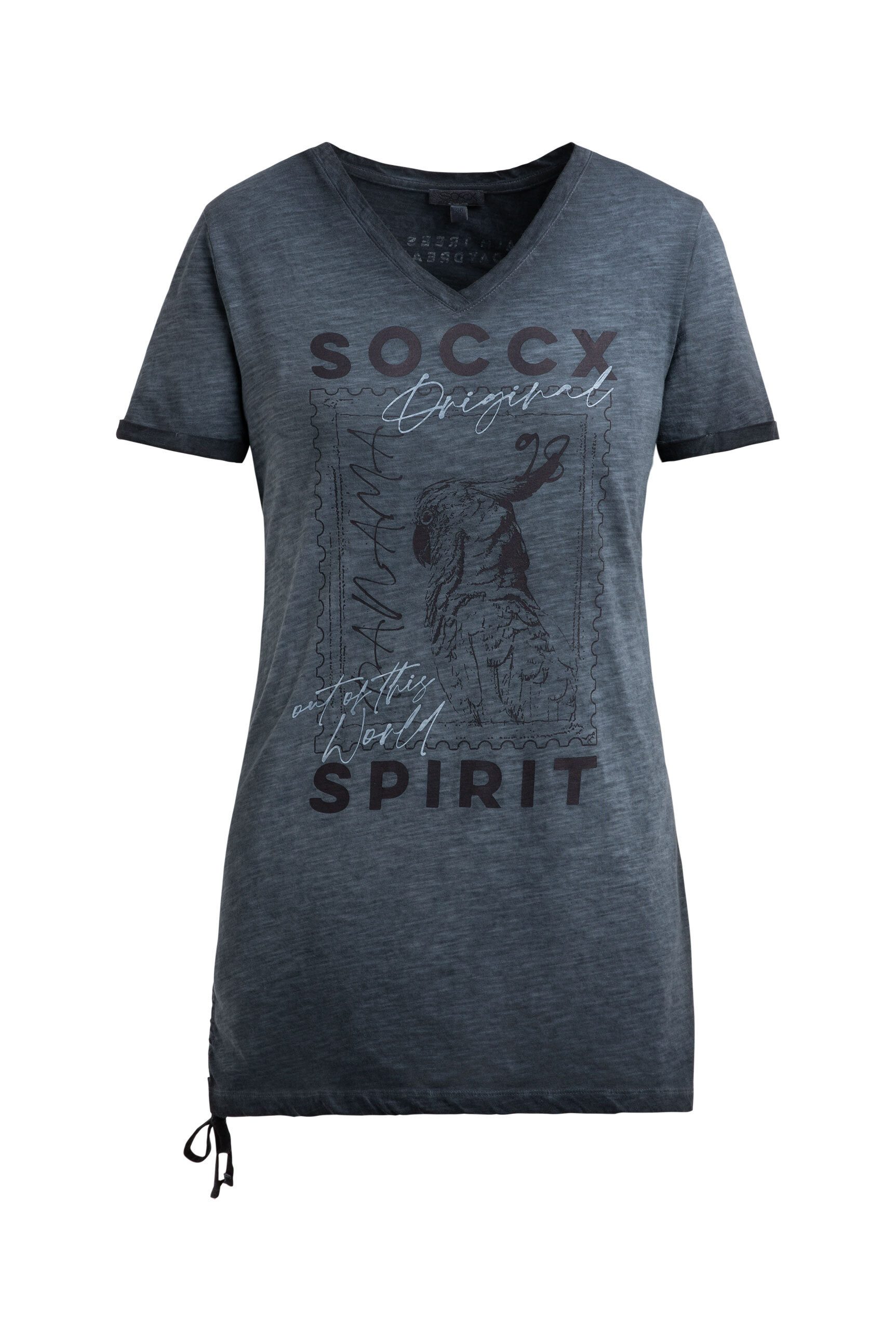 SOCCX V-Shirt aus Baumwolle