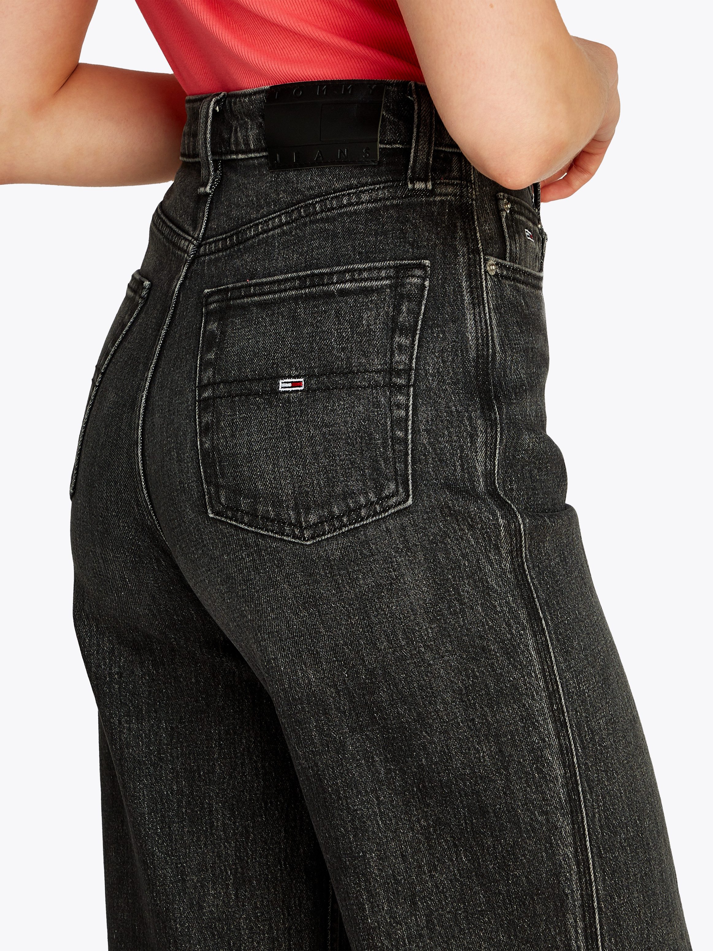 Tommy Jeans Weite Jeans Claire High Rise mit Logo-Badge