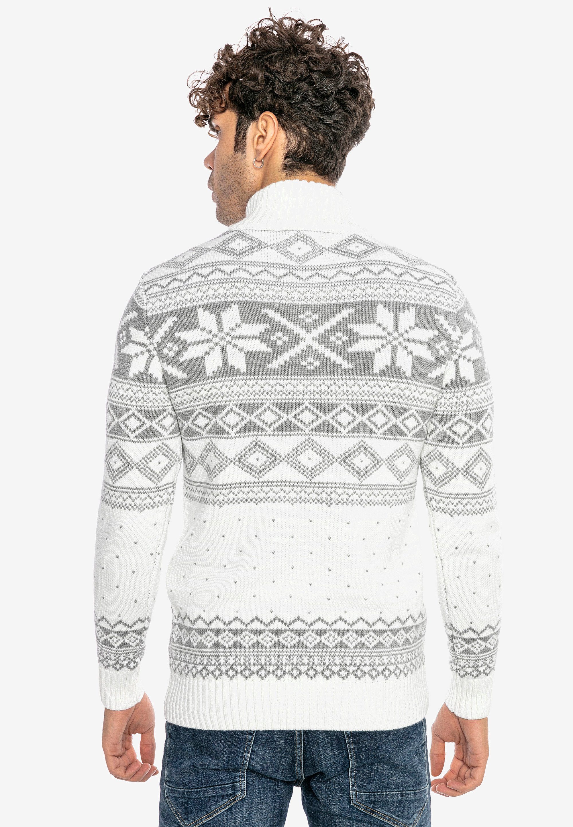 RedBridge Strickpullover Sandy Springs mit trendigem Norweger-Muster