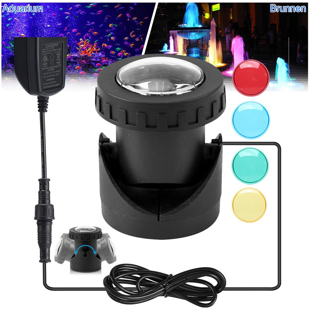 Jibenhome Gartenstrahler RGB Teichbeleuchtung, Unterwasser Teichlicht günstig online kaufen