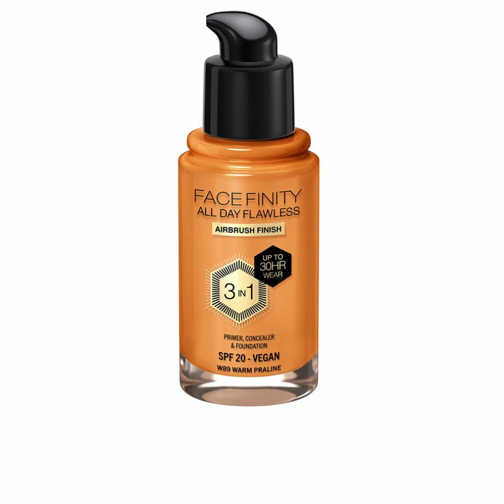 MAX FACTOR Foundation Facefinity All Day Flawless 3 In 1 Foundation W89-Warm Praline 30ml