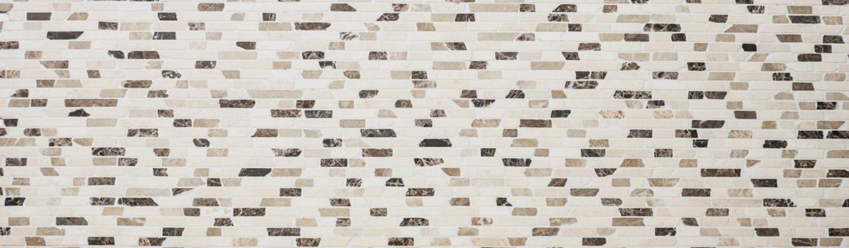 Wand Castanao braun Küche Mosani beige Mosaik Brick Naturstein creme Marmor Bodenfliese