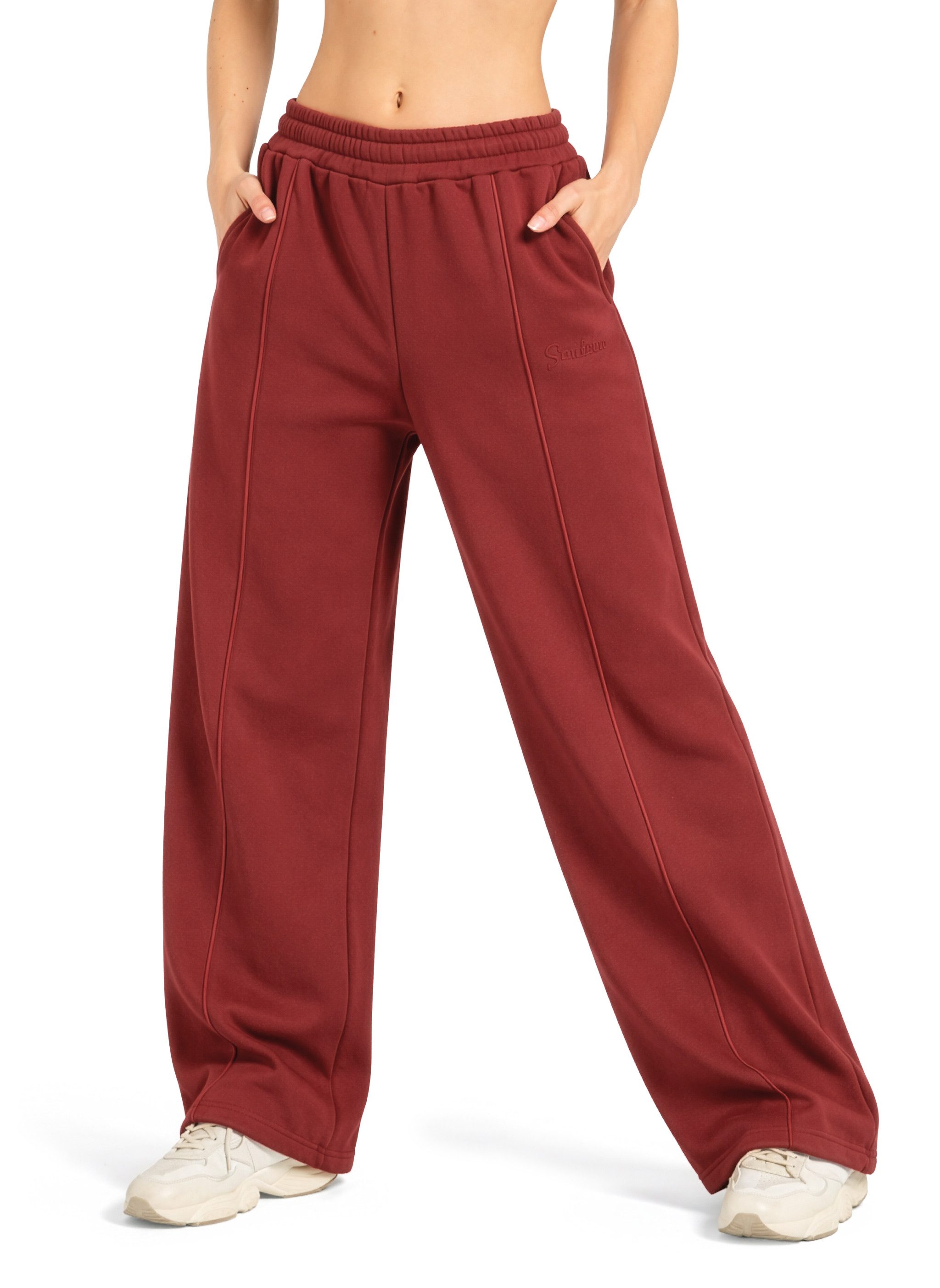 Smilodox Jogginghose Damen Siara, Bequeme Freizeithose mit Seitentaschen, Gym & Homewear Trainingshose mit verstellbarem Beinabschluss