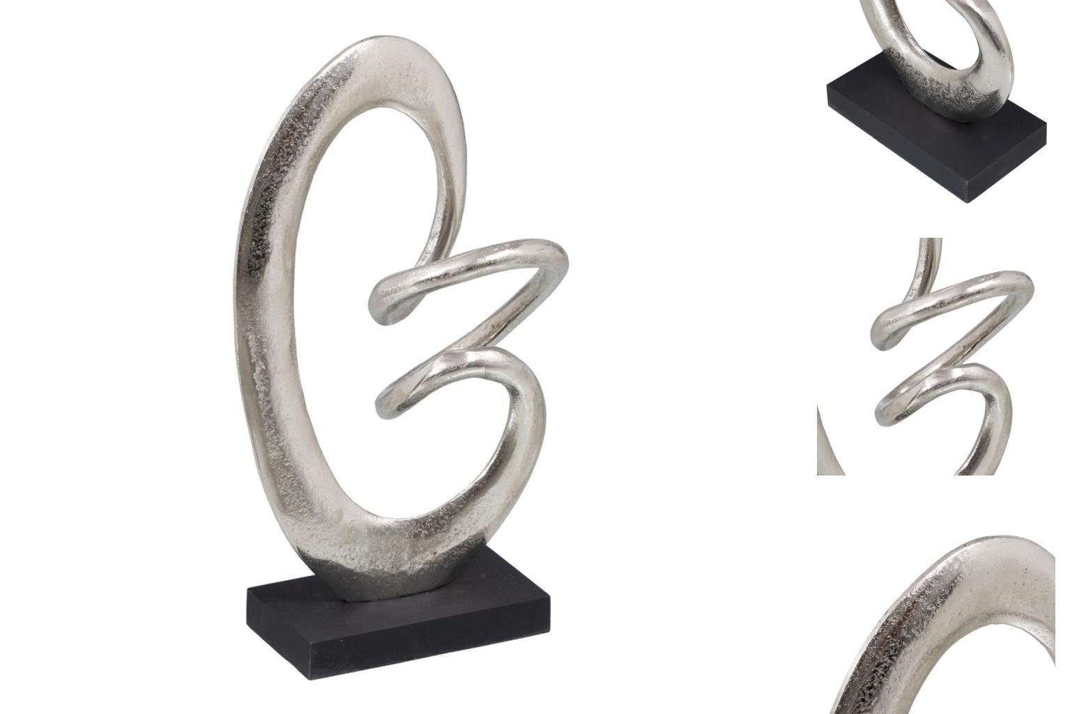 8 18,5 Deko-Figur x Schwarz Silber 34 cm Dekoobjekt Bigbuy x
