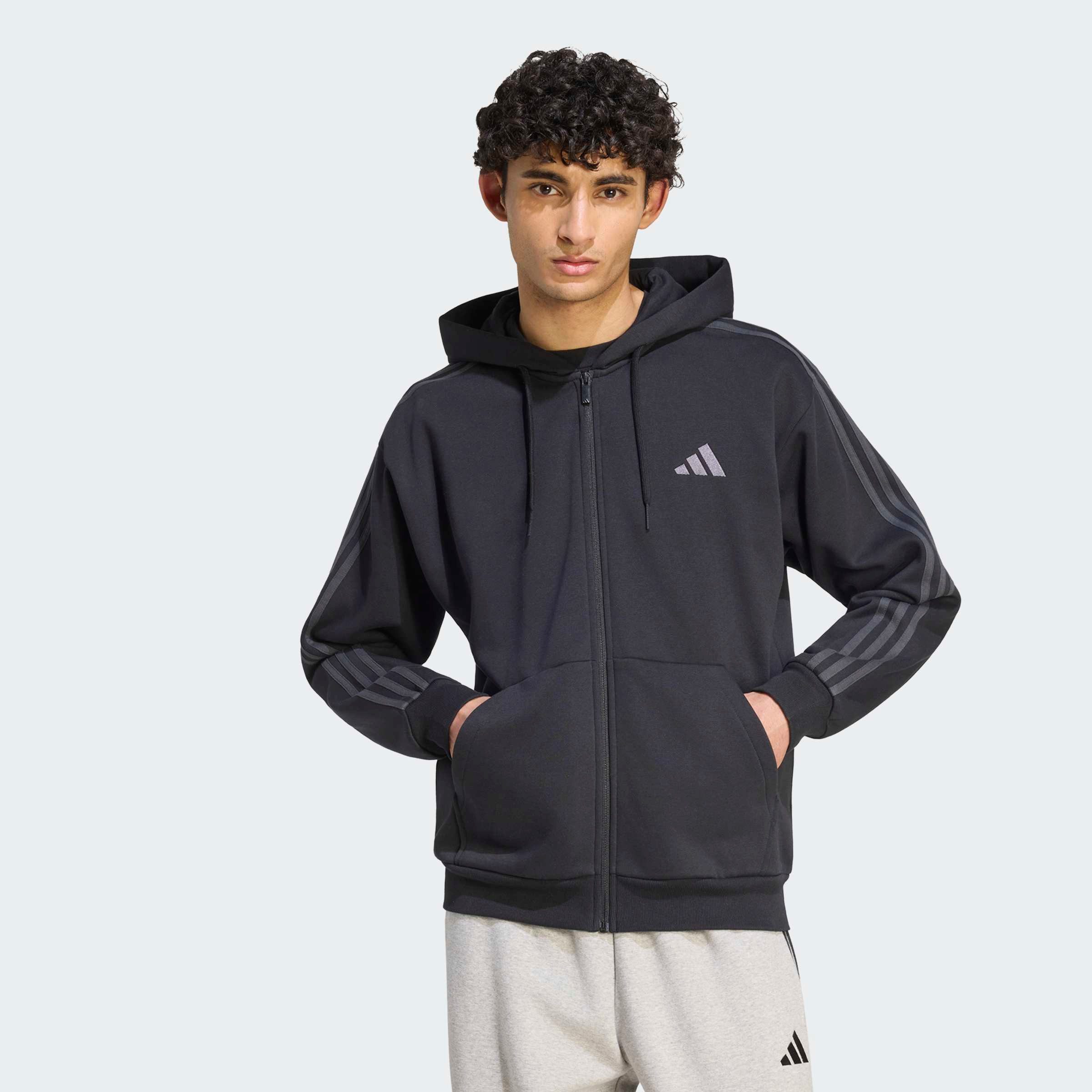 adidas Sportswear Kapuzensweatshirt ESSENTIALS 3-STREIFEN FLEECE