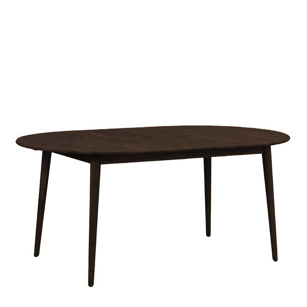 Pharao24 Esstisch Hedisca, aus Massivholz, mit ovaler Tischplatte, ausziehb günstig online kaufen