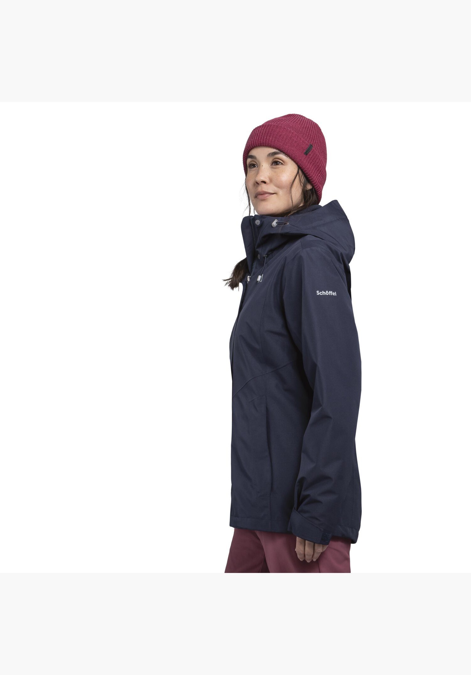 Schöffel 3-in-1-Funktionsjacke 3in1 Jacket Style Okere WMS (Set, 2-St) mit herauszippbarer Fleecejacke, hochschließendem Kragen, atmungsaktiv
