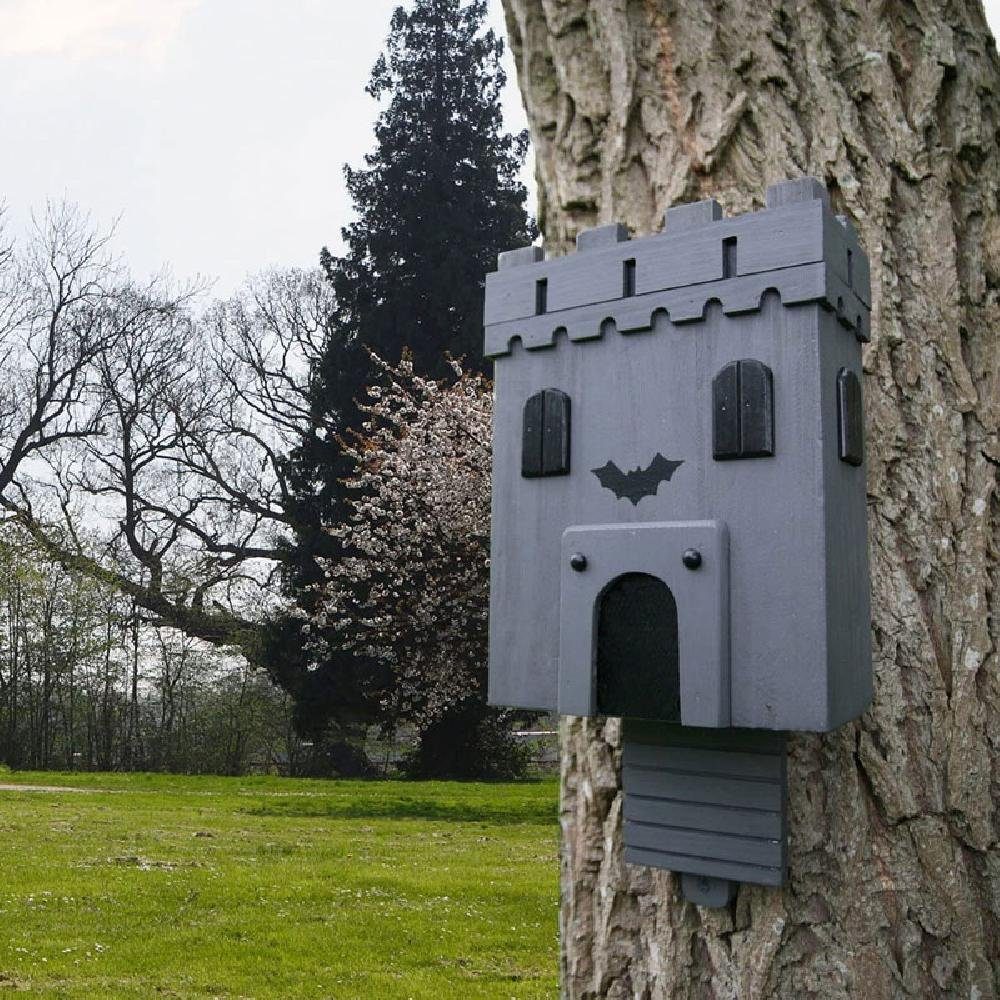 Wildlife Garden Vogelhaus Fledermauskasten Bat Castle Grau