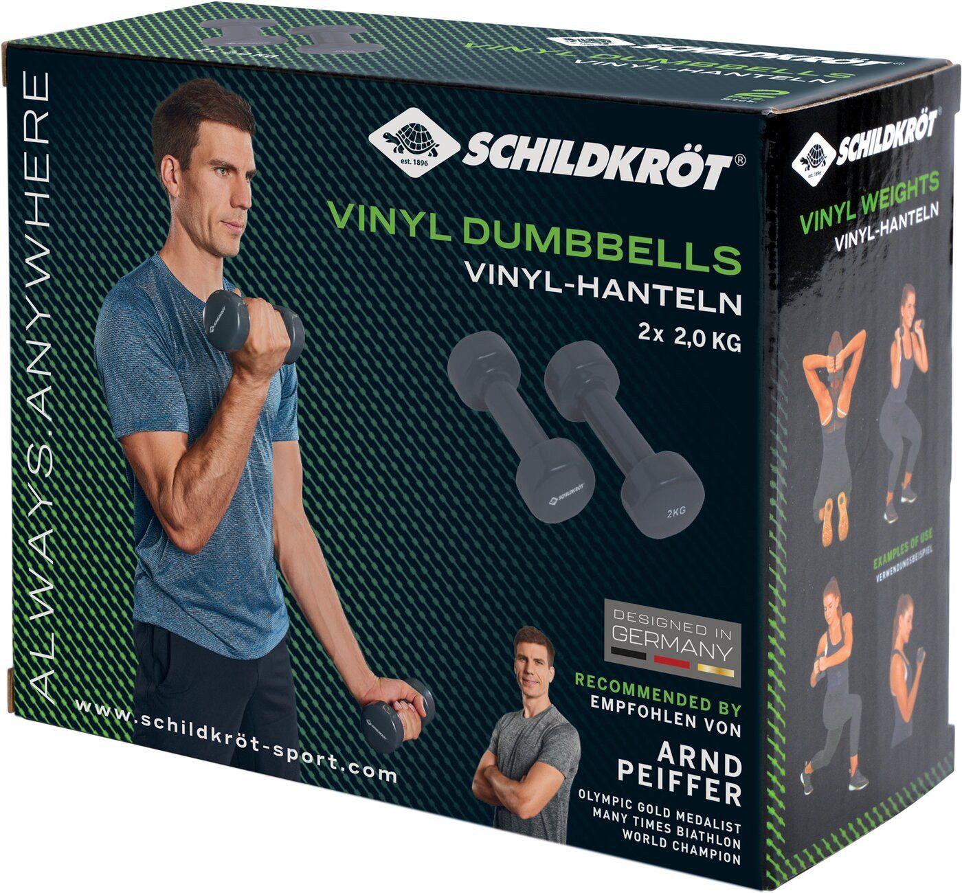 Schildkröt-Fitness Hantel-Set VINYL HANTEL Set, 2x 2,0kg (grey)