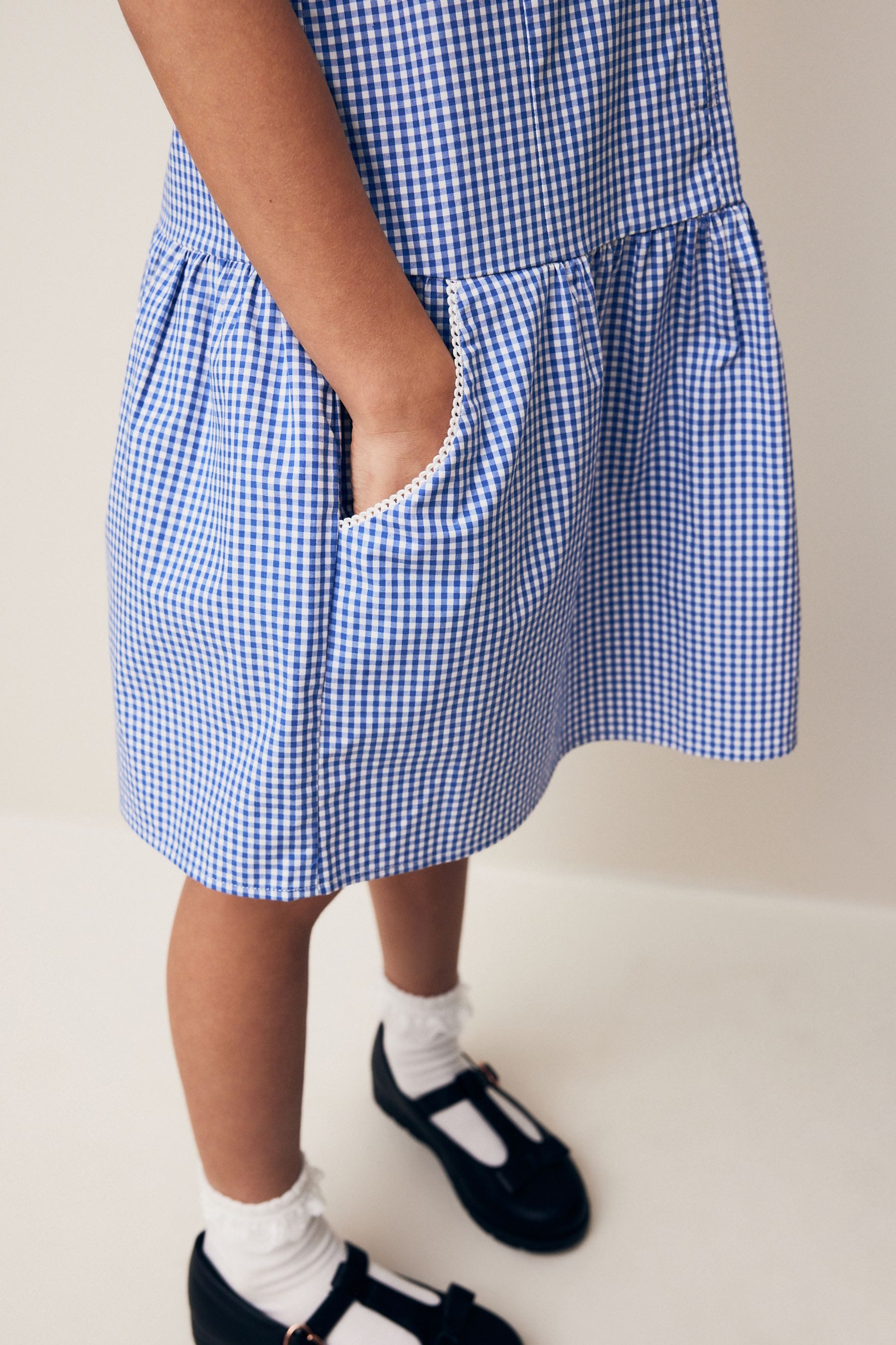 Next Karokleid Kleid mit Vichykaros und Reißverschluss (1-tlg)