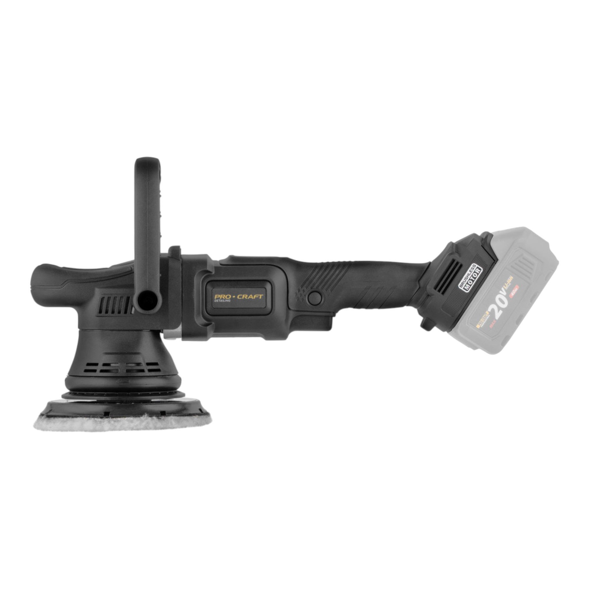 PRO CRAFT Akku-Poliermaschine PM22bb Akku Poliermaschine 20 Volt 150 mm + 1x Akku 4,0 Ah