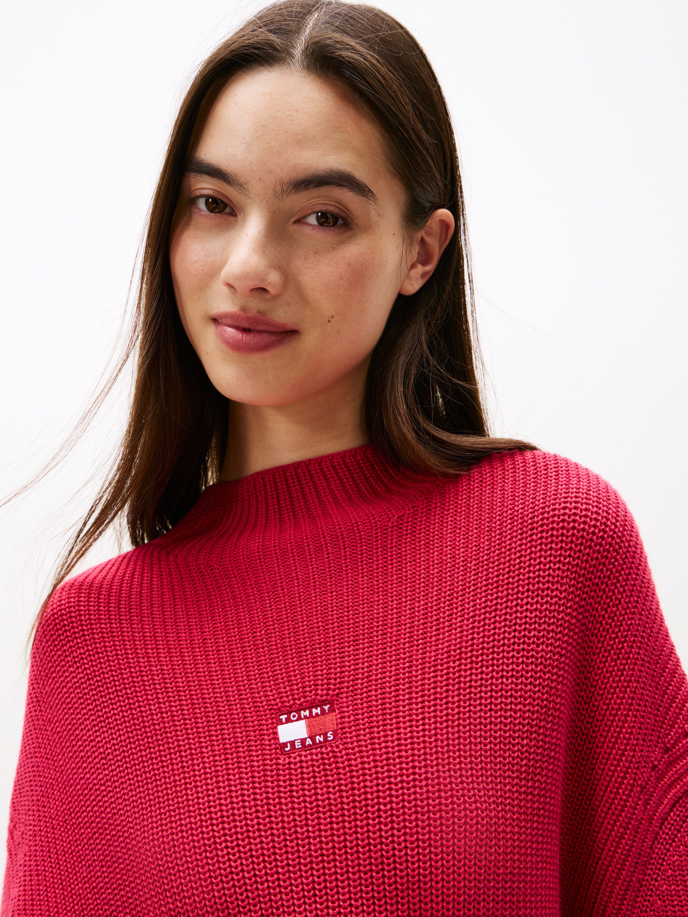 Tommy Jeans Stehkragenpullover TJW MOCKNECK BADGE SWEATER günstig online kaufen