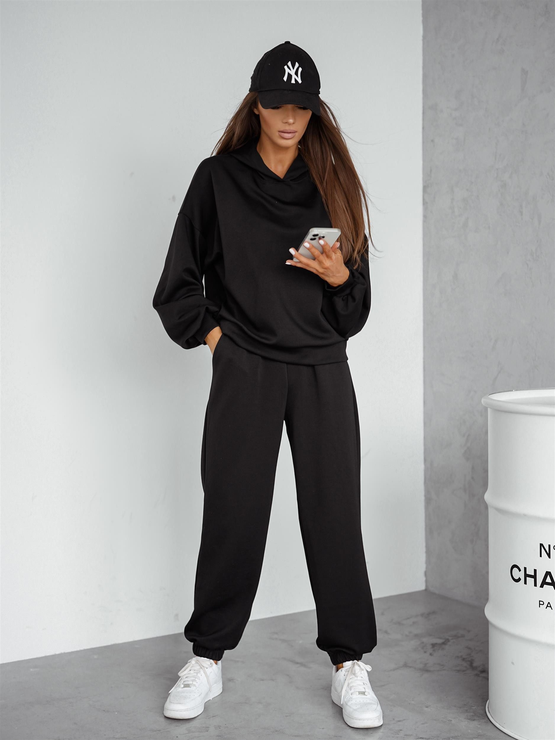 EloModa Jogginganzug Damen Trainingsanzug Oversize Jogginganzug 2-teilig Hoodie und Jogging (2-tlg)