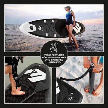 FitEngine Inflatable SUP-Board XXXL Stand Up Paddle Board inkl. Zubehör, Groß Stabil 325cm 140kg Board aufblasbar Paddel