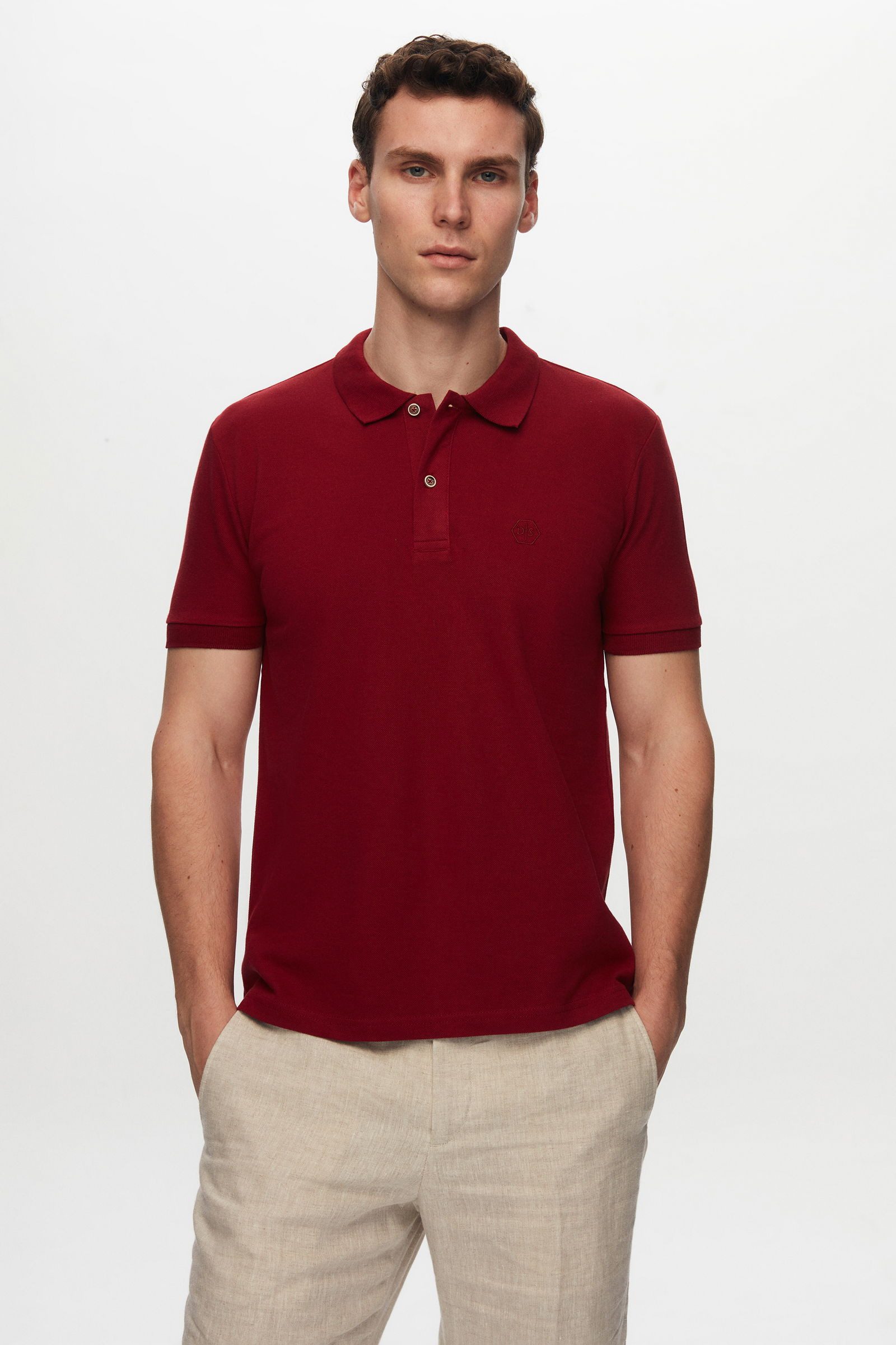 T-Shirt D'S DAMAT Poloshirt Herren Kurzarm, 100% Baumwolle Regular Fit Golf T