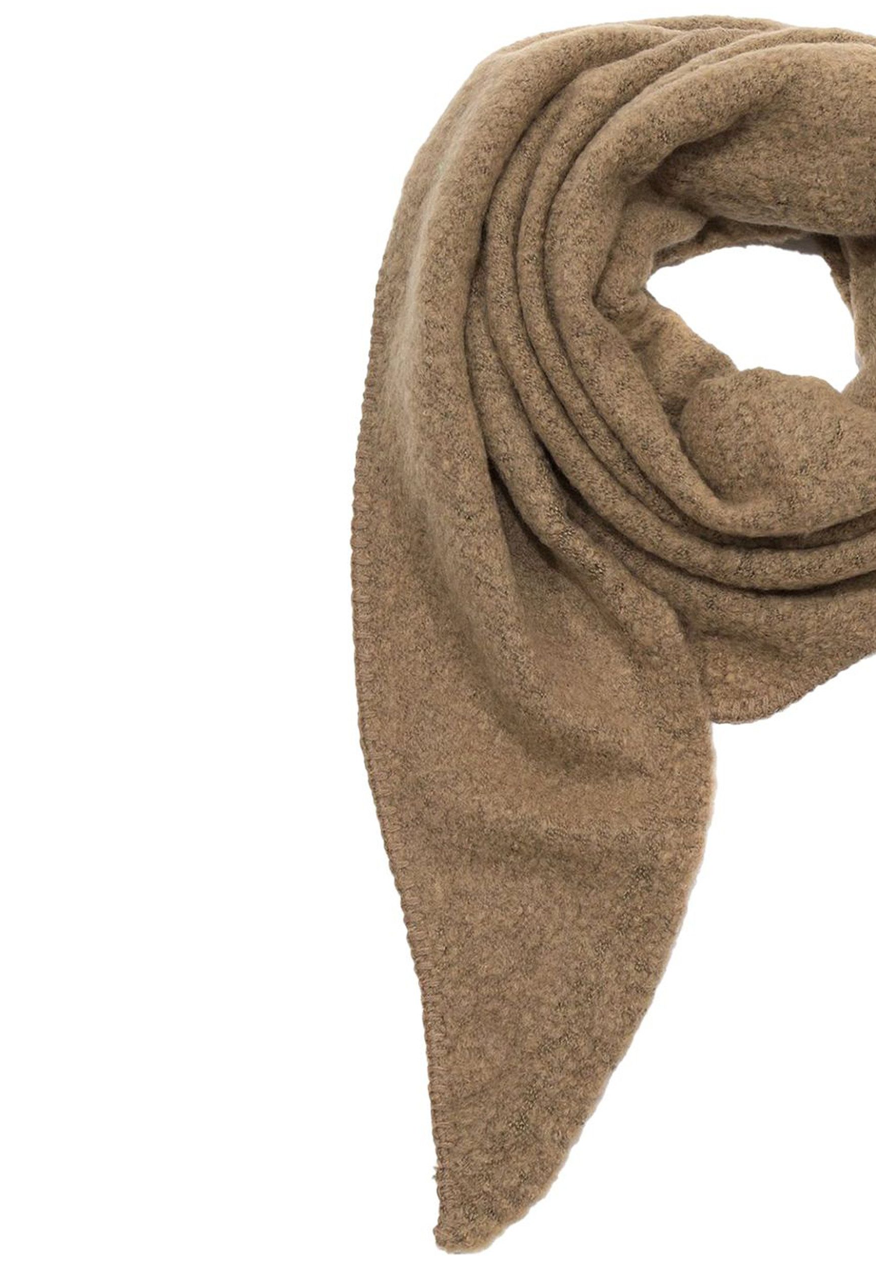 Faera Modeschal Bouclé Dreieckstuch cozy Material, 8148 in Beige