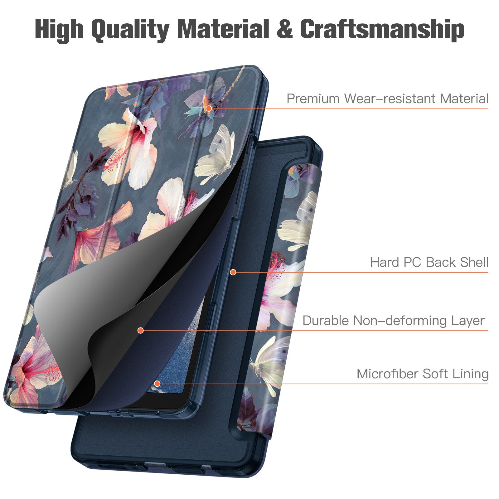 Fintie Tablet-Hülle für Samsung Galaxy Tab A11 8,7" 2025/ Tab A9 8.7 Zoll Tablet, Ultra Dünn Schutzhülle mit Transparenter Rückseite – Bild 5 von 5