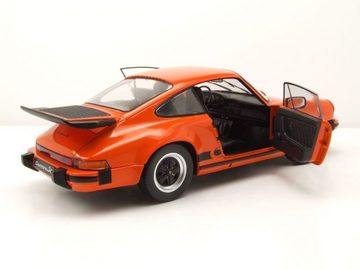 Solido Modellauto Porsche 911 (930) Carrera 3.0 orange mit Spoiler Modellauto 1:18 Solid, Maßstab 1:18