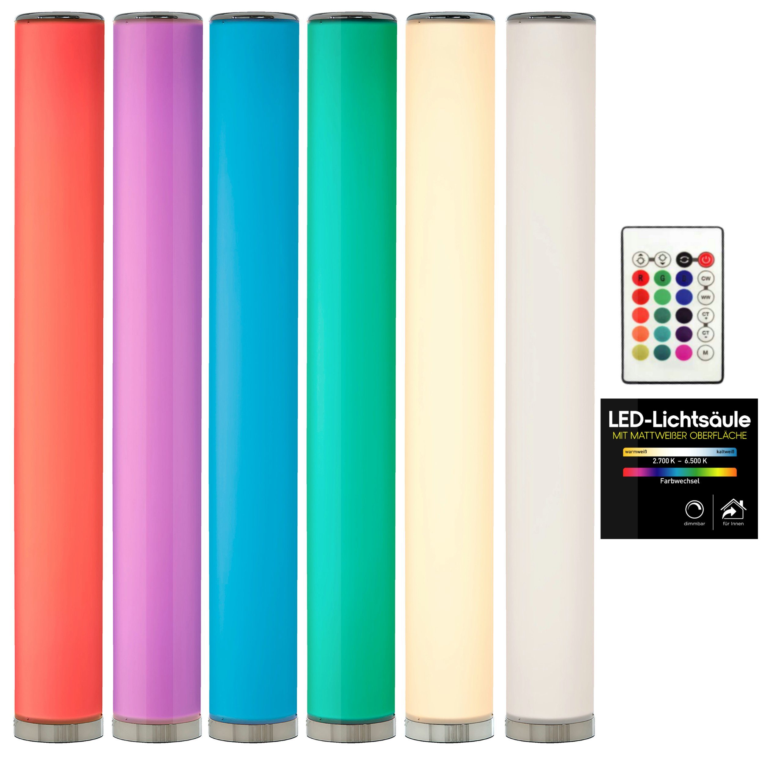 BONETTI LED Stehlampe LED Lichtsäule mit 8 Lichtfarben und praktischer Fern günstig online kaufen