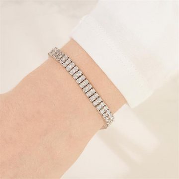 Unique Silberarmband Modernes Armband Silber Zirkonia Steine 22g - SB0039