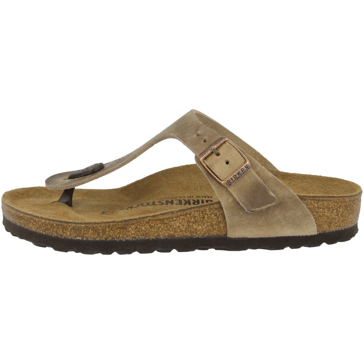 Birkenstock Gizeh Nubukleder normal Brown Tabacco Unisex Zehentrenner (Normal) Erwachsene