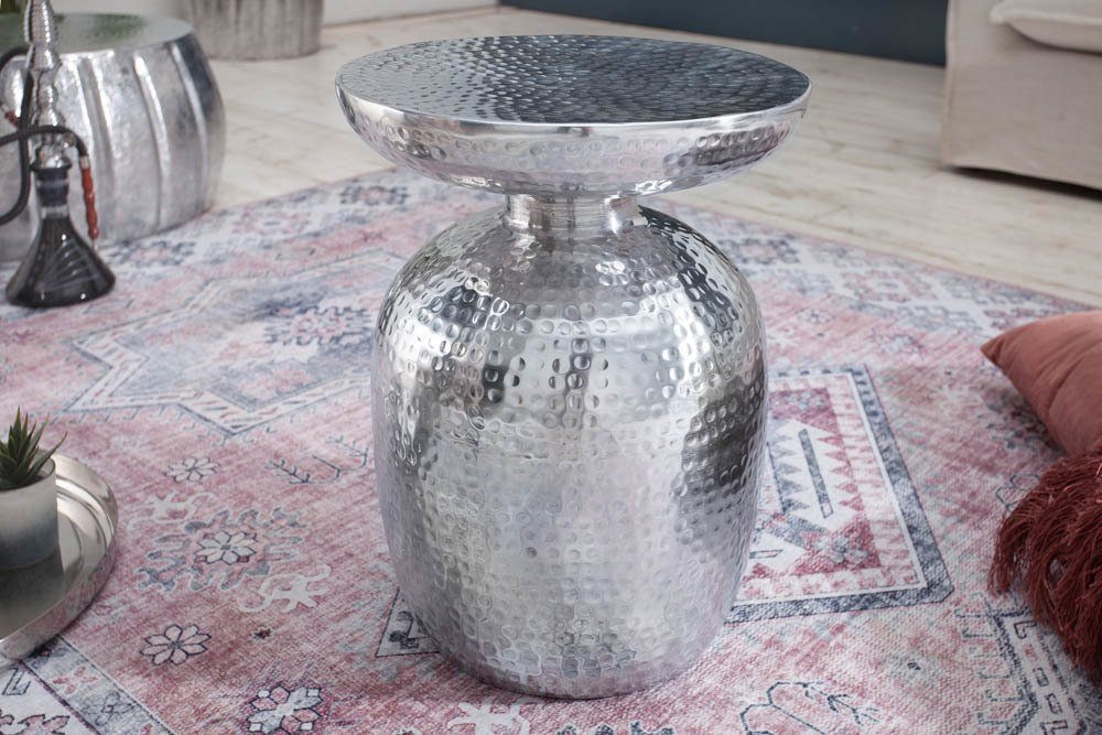 riess-ambiente Beistelltisch ORIENT 50cm silber (Einzelartikel, günstig online kaufen