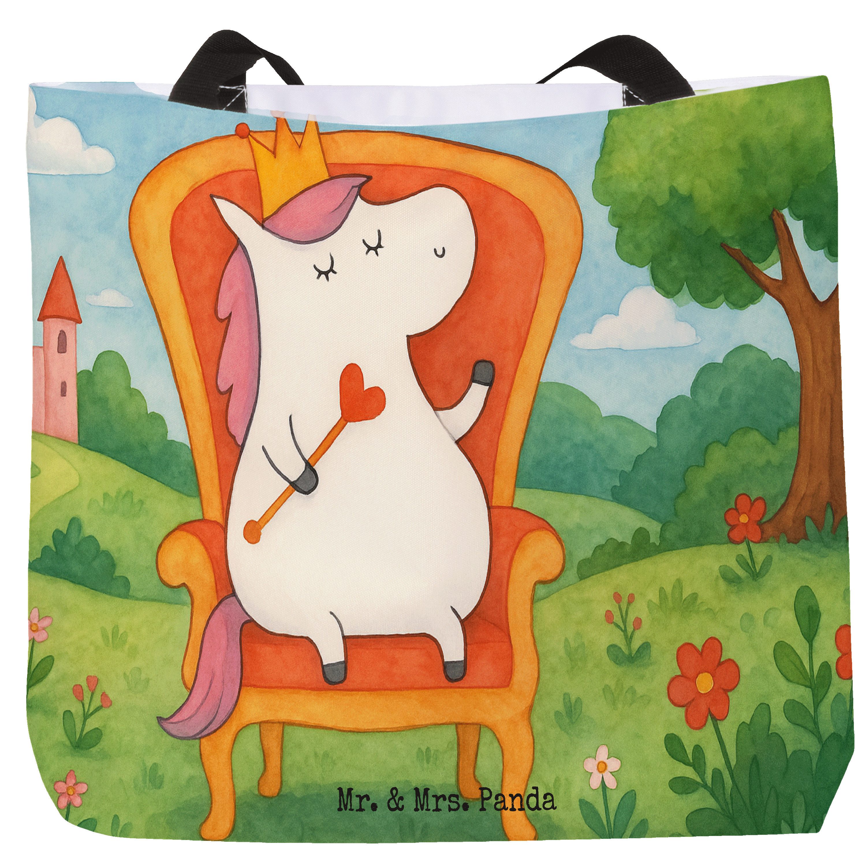 Shopper Einhorn Prinzessin Design, Shopper, Weiß, Unicorn, Geburtstag, Gesche