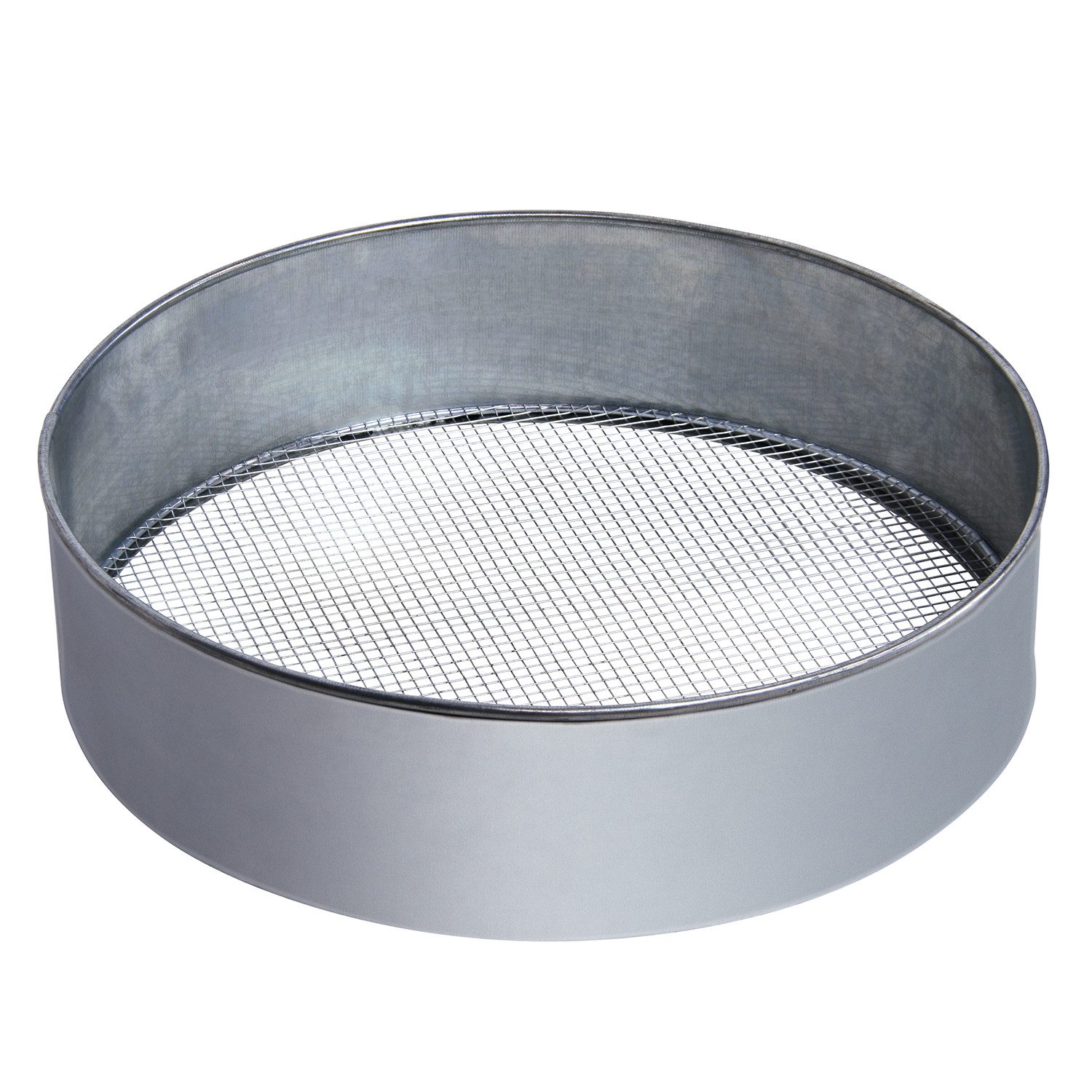 Bellissa Gartensieb Metallrandsieb mit Wechselgitter verz. Ø 39 cm Maschenweite 6 + 12mm, Stahlblech