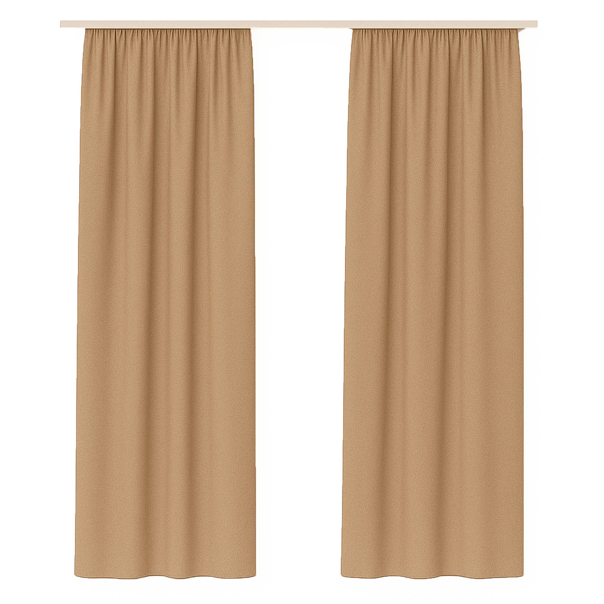 Bestlivings Gardine "Ellen" mit Universalband (2 St), Kräuselband, blickdicht, in moderner Satin-Optik, einfarbig, modern, waschbar bei 30°C