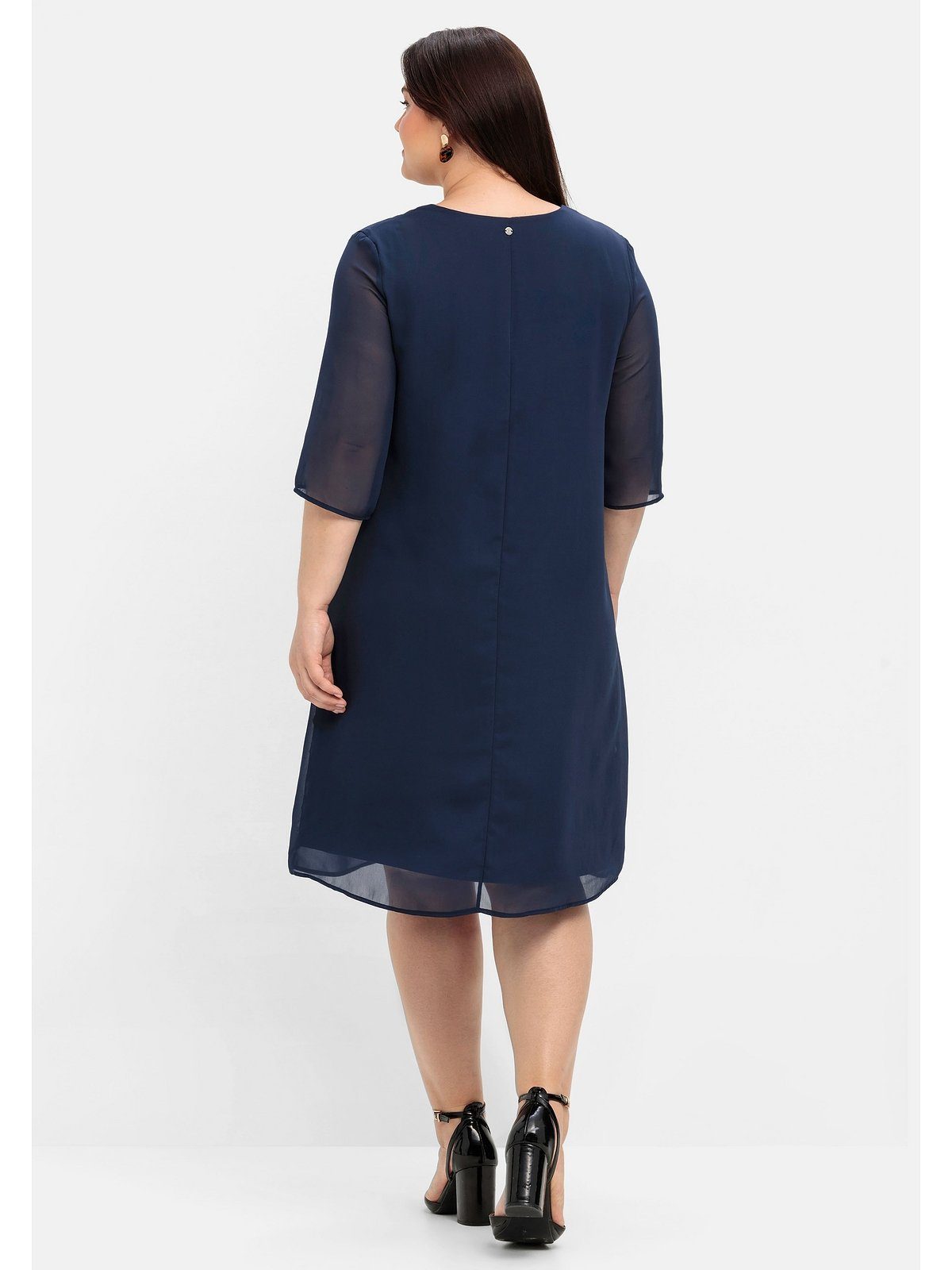 Sheego Cocktailkleid Große Größen im Layerlook, aus Chiffon und Viskose