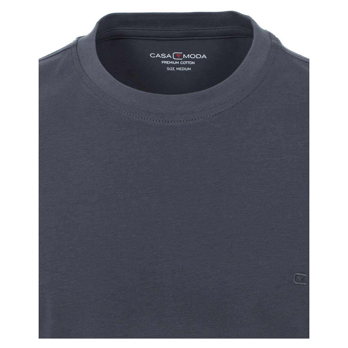 CASAMODA Rundhalsshirt CasaModa Basic T-Shirt anthrazit Übergröße