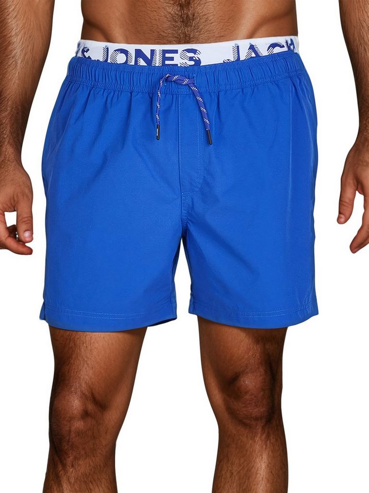 Jack & Jones Badeshorts Herren Badehose MAUI JJSWIM Regular Fit (1-St) Sportshorts mit Kordelzug