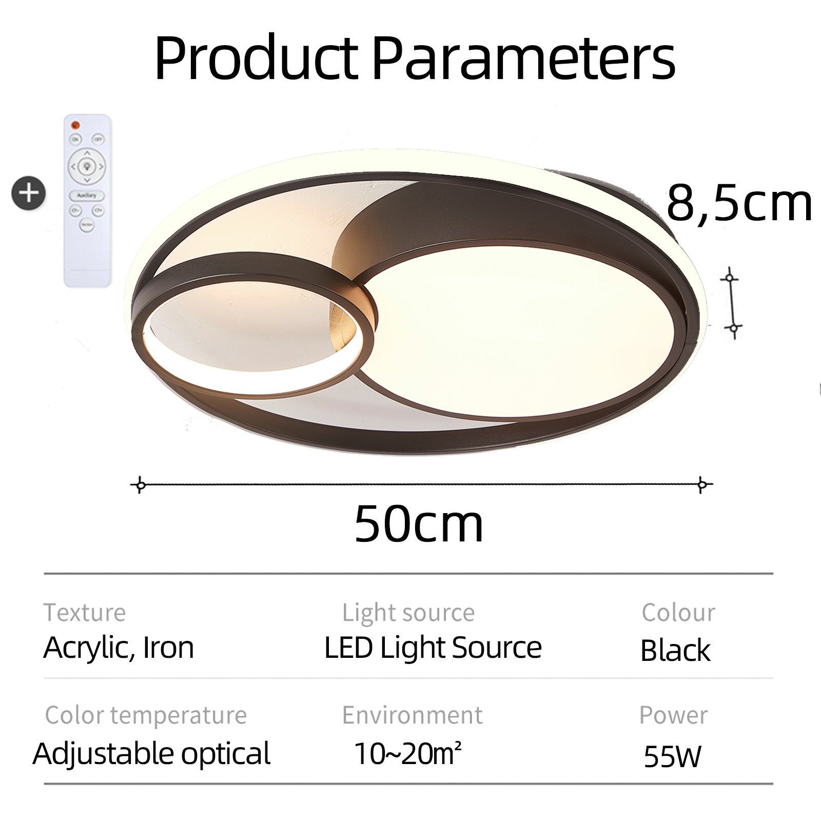 Natsen Deckenleuchte lampe LED Deckenlampe, 55W günstig online kaufen