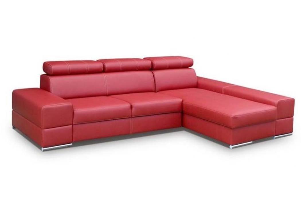 JVmoebel Ecksofa Designer Beiges Made Wohnzimmer Couch in L-Form Ecksofa Europe Neu, Möbel Rot Luxus