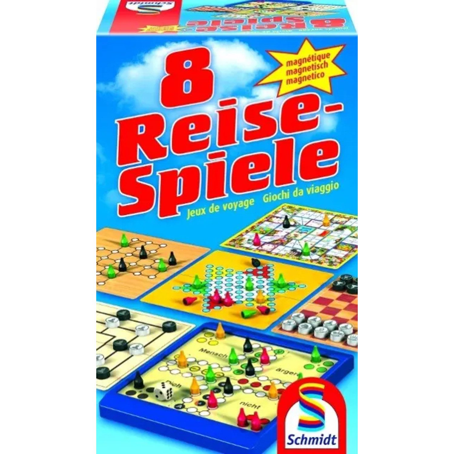 Schmidt Spiele Spiel 8 Reise-Spiele, magnetisch