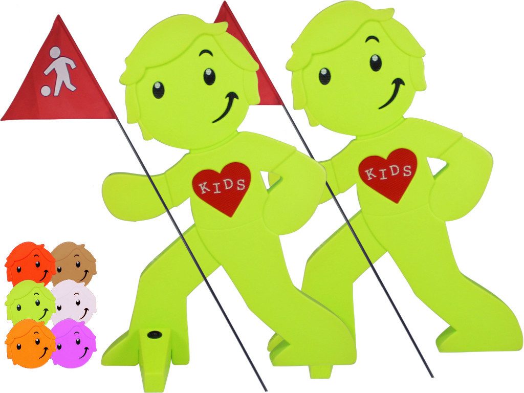 StreetBuddy Warnschild Warnfigur, Warnaufsteller, Warnschild für Kindersicherheit, (2 St)