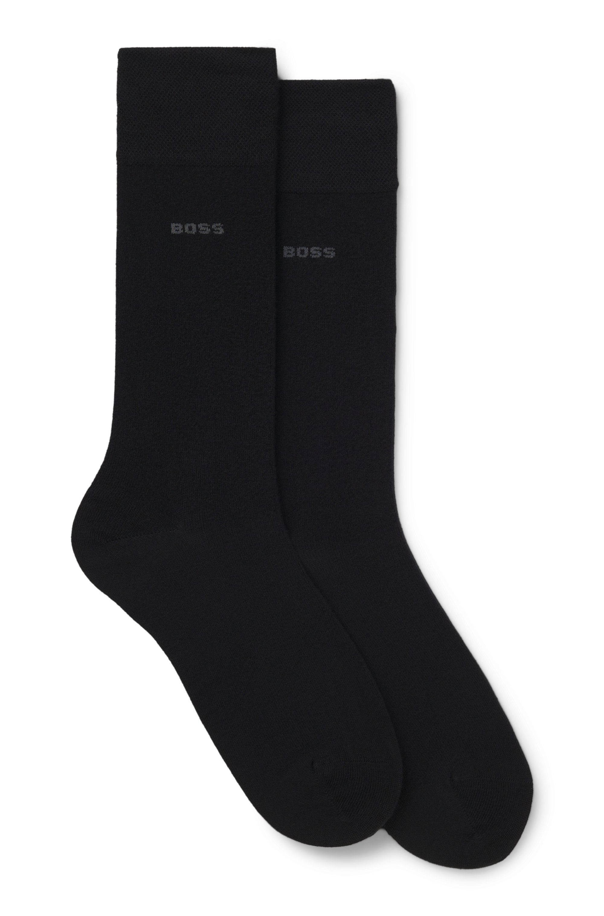 BOSS Businesssocken 2P RS Bamboo 1027 (Packung, 2-Paar) mit Strickbündchen