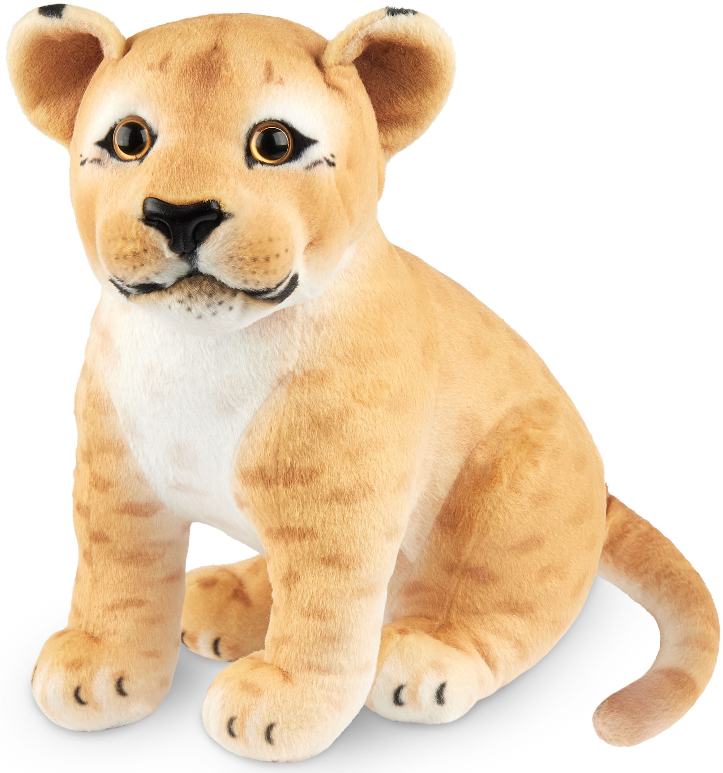 BRUBAKER Kuscheltier Löwe - 30 cm Stofftier - Baby Plüschtier (Raubkatze Sitzend, 1-St), Kinder Plüsch Spielzeug