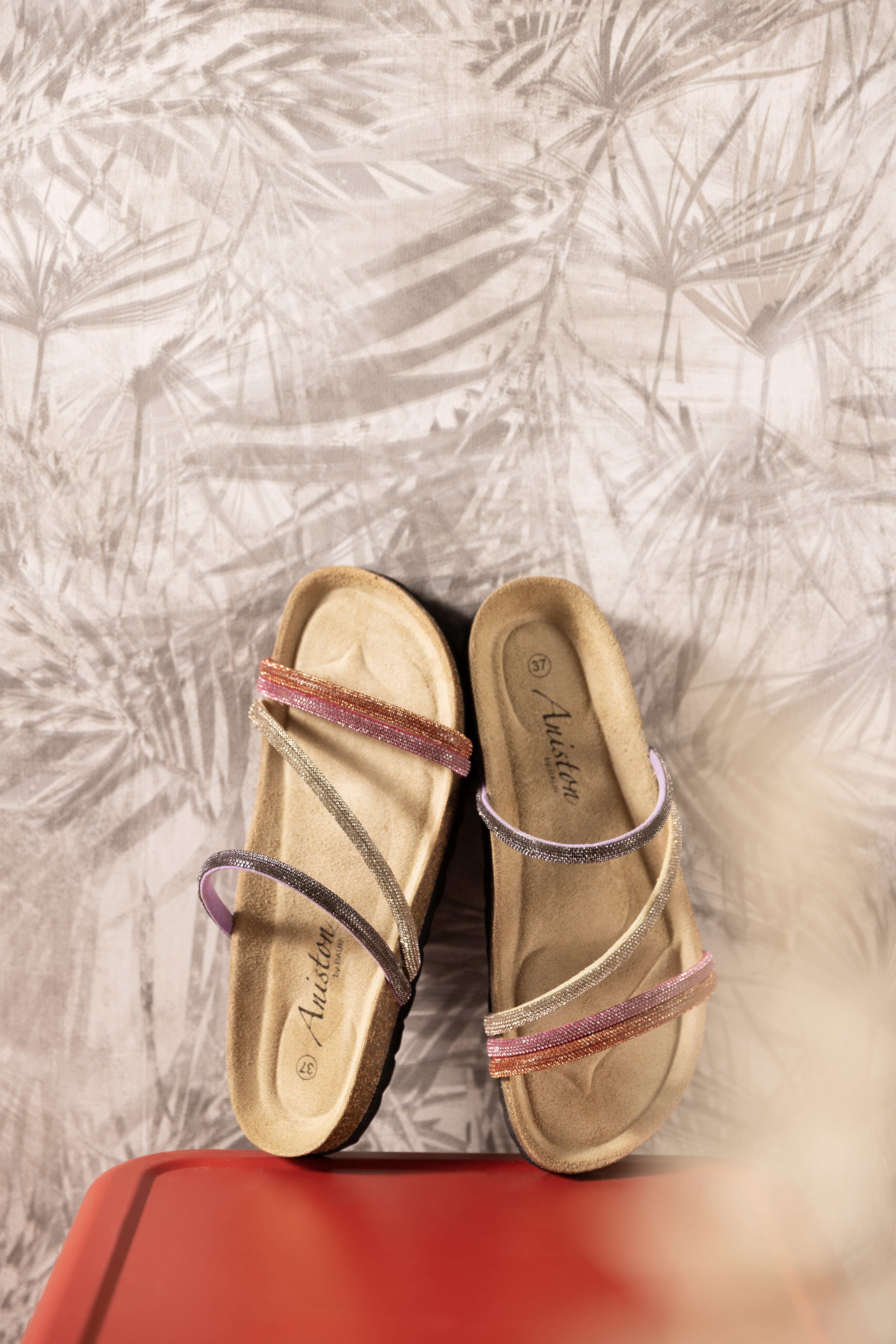 Aniston SHOES Pantolette, Sommerschuh, Strandschuh, Glitzersteine günstig online kaufen