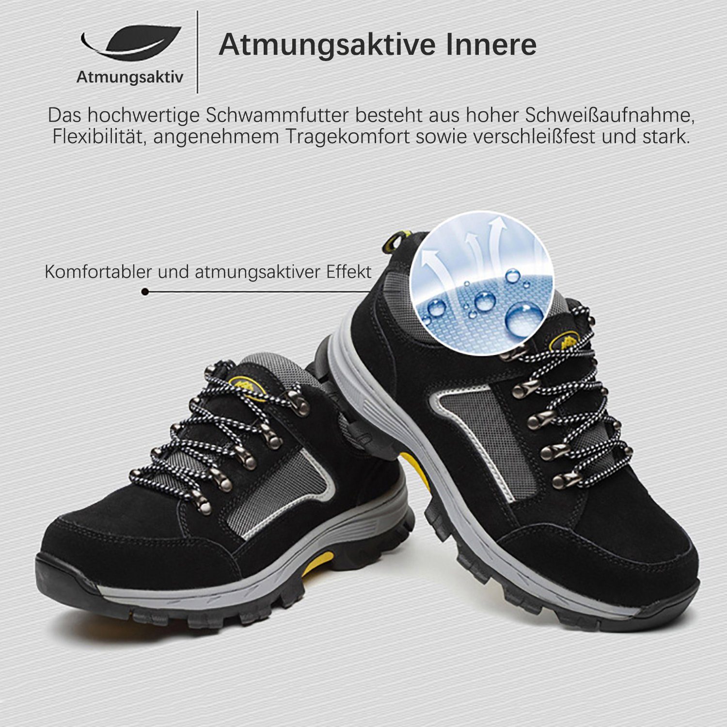 Daisred Sicherheits Leichte Stahlkappenschuhe Arbeitsschuhe Sicherheitsschuh Blau