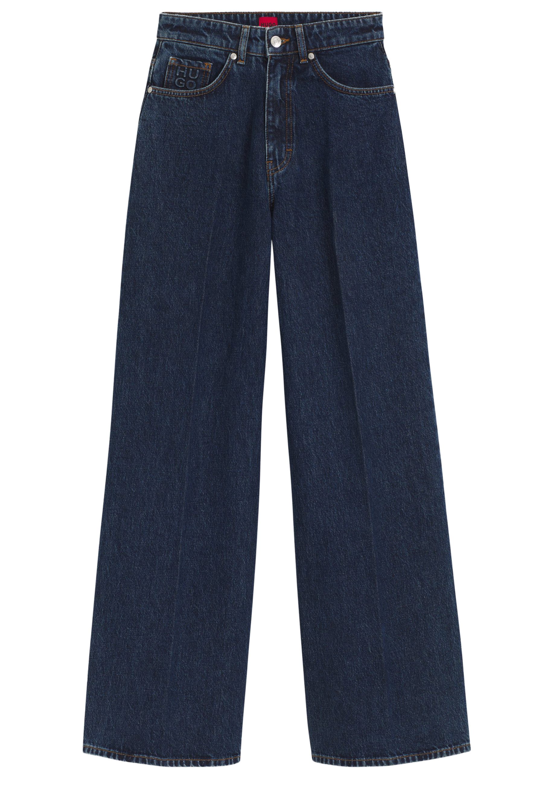 HUGO 5-Pocket-Jeans mit Bügelfalten (1-tlg)