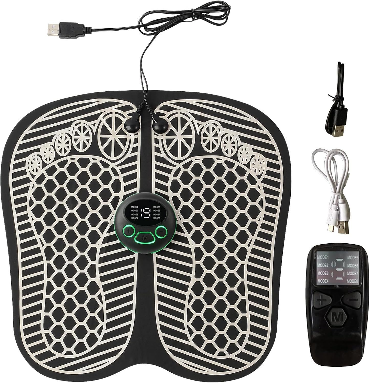 FELIXLEO EMS-Fußmassage-Gerät EMS Fußmassagegerät mit Heizung, 8 Modi 19 Stufen Shiatsu Massage, (1-tlg)